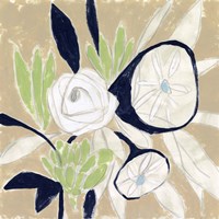 Navy Bouquet Sketch II Fine Art Print