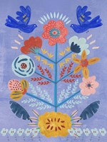 Embroidered Garden III Framed Print