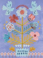 Embroidered Garden IV Framed Print