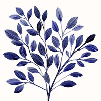 Deep Blue Branch I Fine Art Print