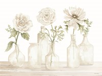 Bottles and Flowers I Fine Art Print