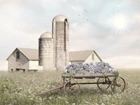 Blue Flower Wagon Fine Art Print
