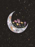 Flowers on Crescent Moon Fine Art Print