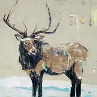 Winter Elk Neutral Fine Art Print