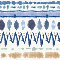 Indigo Splash Pattern VIII Framed Print