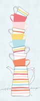 Stack of Cups II Pastel Framed Print