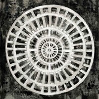 Black Textured Medallion Fine Art Print