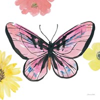 Beautiful Butterfly I Pink Fine Art Print