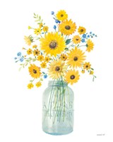 Sunshine Bouquet I Light in Jar Fine Art Print