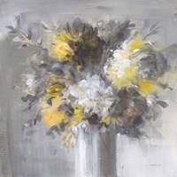 Weekend Bouquet Yellow Gray Fine Art Print