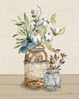 Cotton Bouquet III Cream Fine Art Print