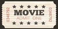 Admit One Movie Ticket Fine Art Print