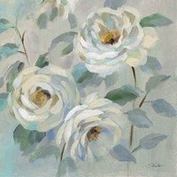 Blue Gray Floral Fine Art Print