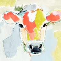 Pastel Cow I Framed Print