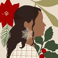 Christmas Earring III Framed Print