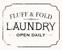 Fluff & Fold I Framed Print