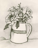 Bouquet Scribble II Framed Print