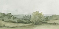 Vintage Landscape Sketch II Fine Art Print