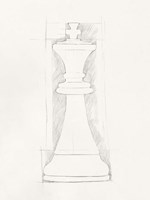 Chess Set Sketch II Fine Art Print