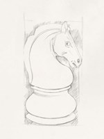 Chess Set Sketch III Framed Print