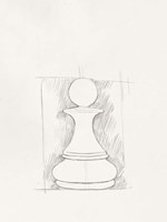 Chess Set Sketch V Framed Print