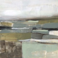 Neutral Horizon Grid I Fine Art Print