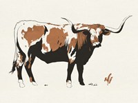 Terre Cotta Steer I Fine Art Print