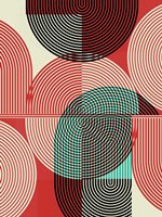 Graphic Colorful Shapes III Fine Art Print