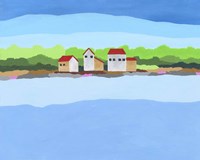 Red Roof Landscape I Fine Art Print