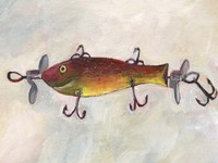 Retro Fishing Lure V Framed Print