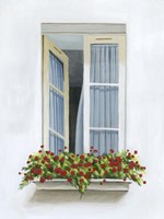 Through the Drapes II Framed Print