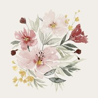 Pink Posy Dance II Fine Art Print