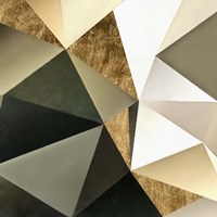 Gold Polygon Wall I Fine Art Print