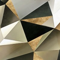 Gold Polygon Wall II Fine Art Print