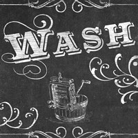 Vintage Laundry Signs I Framed Print