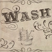 Vintage Laundry Signs II Framed Print