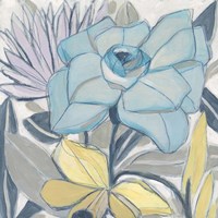 Etched Indigo Fresco I Framed Print