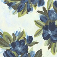 Lush Indigo Blooms II Framed Print