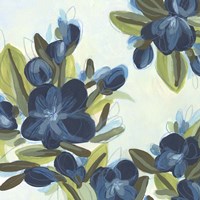 Lush Indigo Blooms III Framed Print