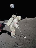 Lunar Golf (NASA) Framed Print