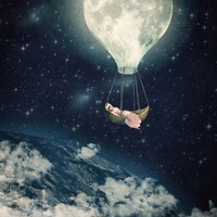 The Moon Carries Me Away Fine Art Print