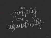 Live Simply Fine Art Print