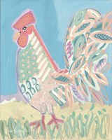 Pastel Rooster Fine Art Print