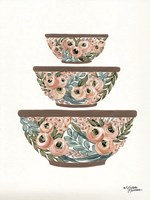 Floral Mixing Bowls Fine Art Print