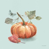 Autumn in Nature 04 on Aqua Fine Art Print