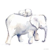 Baby Elephant Love III Framed Print