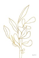Rooted Florals V Gold Fine Art Print