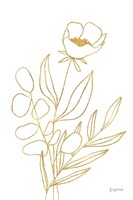 Rooted Florals IV Gold Framed Print