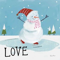 Snowman Snowday IV Fine Art Print