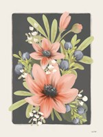 Floral Blueberries I Framed Print